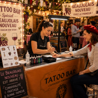 Tatouage Beaujolais Nouveau