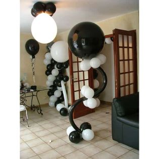 Colonne en ballons à ressort : une soirée privée