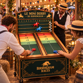 Mini-Derby de Birmingham, jeu de course de chevaux pour deux joueurs dans une soirée chic
